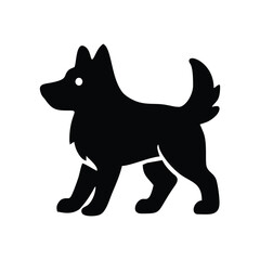 dog logo icon simple vector black color