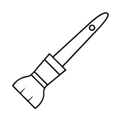paintbrush icon, paintbrush line art - simple line art of paintbrush, perfect for paintbrush logos and icons
