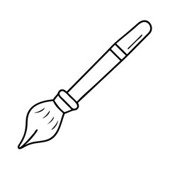 paintbrush icon, paintbrush line art - simple line art of paintbrush, perfect for paintbrush logos and icons