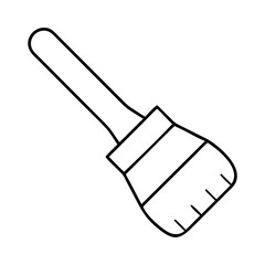 paintbrush icon, paintbrush line art - simple line art of paintbrush, perfect for paintbrush logos and icons