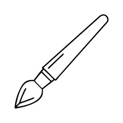 paintbrush with fine tip icon, paintbrush with fine tip line art - simple line art of paintbrush with fine tip, perfect for paintbrush with fine tip logos and icons