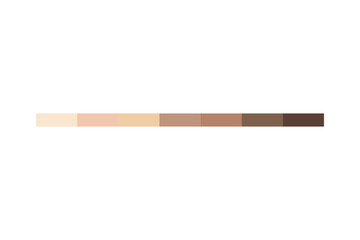 Skin color palette. Beauty, skincare, cosmetic, facial care, makeup concepts. Flat vector design isolated illustration.