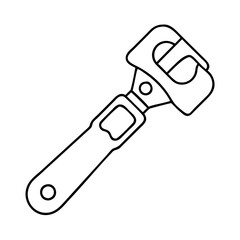 paint can opener icon, paint can opener line art - simple line art of paint can opener, perfect for paint can opener logos and icons