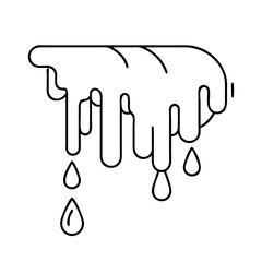 paint drip design icon, paint drip design line art - simple line art of paint drip design, perfect for paint drip design logos and icons