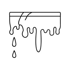 paint drip texture icon, paint drip texture line art - simple line art of paint drip texture, perfect for paint drip texture logos and icons