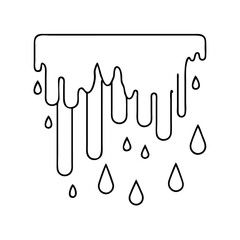 paint drip design icon, paint drip design line art - simple line art of paint drip design, perfect for paint drip design logos and icons
