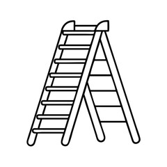 painter s ladder icon, painter s ladder line art - simple line art of painter s ladder, perfect for painter s ladder logos and icons
