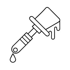 paint mixing stick icon, paint mixing stick line art - simple line art of paint mixing stick, perfect for paint mixing stick logos and icons