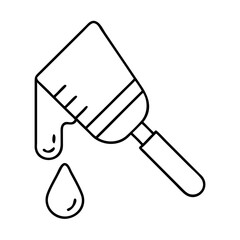 paint mixing stick icon, paint mixing stick line art - simple line art of paint mixing stick, perfect for paint mixing stick logos and icons