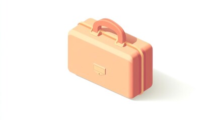 Obraz premium Isometric illustration of a light orange tool box