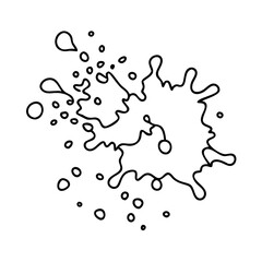 paint splatter icon, paint splatter line art - simple line art of paint splatter, perfect for paint splatter logos and icons