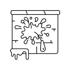 paint splatter effect on wall icon, paint splatter effect on wall line art - simple line art of paint splatter effect on wall, perfect for paint splatter effect on wall logos and icons