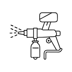 paint sprayer icon, paint sprayer line art - simple line art of paint sprayer, perfect for paint sprayer logos and icons
