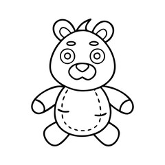 park mascot plush toy icon, park mascot plush toy line art - simple line art of park mascot plush toy, perfect for park mascot plush toy logos and icons