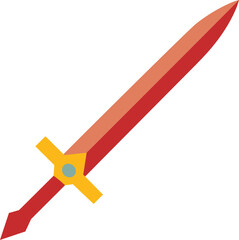  sword vector art illustration on white background