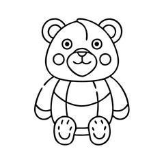 park mascot plush toy icon, park mascot plush toy line art - simple line art of park mascot plush toy, perfect for park mascot plush toy logos and icons