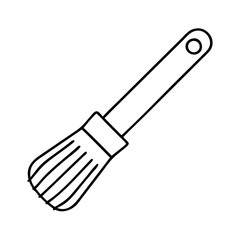 pastry brush icon, pastry brush line art - simple line art of pastry brush, perfect for pastry brush logos and icons