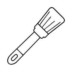 pastry brush icon, pastry brush line art - simple line art of pastry brush, perfect for pastry brush logos and icons