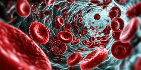 Fototapeta premium Blood cells banner