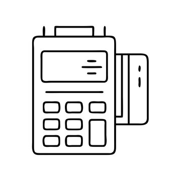 recommend clip art: payment terminal icon, payment terminal line art - simple line art of payment terminal, perfect for payment terminal logos and icons