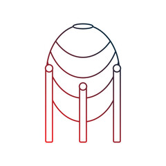 gas storage gradient outline icon with white background vector stock illustration