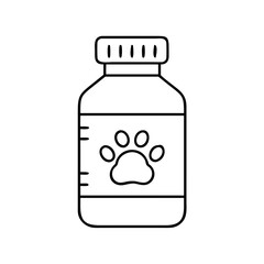 pet medication bottle icon, pet medication bottle line art - simple line art of pet medication bottle, perfect for pet medication bottle logos and icons