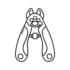 pet nail clippers icon, pet nail clippers line art - simple line art of pet nail clippers, perfect for pet nail clippers logos and icons