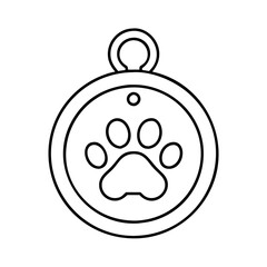 pet name tag icon, pet name tag line art - simple line art of pet name tag, perfect for pet name tag logos and icons