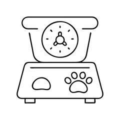 pet weight scale icon, pet weight scale line art - simple line art of pet weight scale, perfect for pet weight scale logos and icons