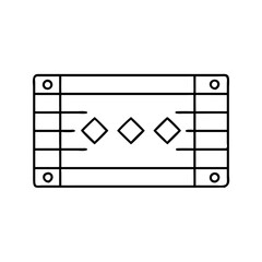 player mat icon, player mat line art - simple line art of player mat, perfect for player mat logos and icons