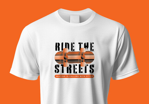 Urban Street Skater T Shirt Design With Bold Grunge Typography