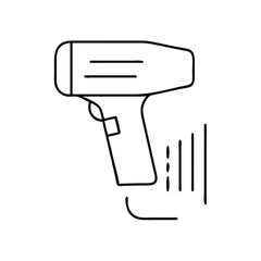 price scanner icon, price scanner line art - simple line art of price scanner, perfect for price scanner logos and icons