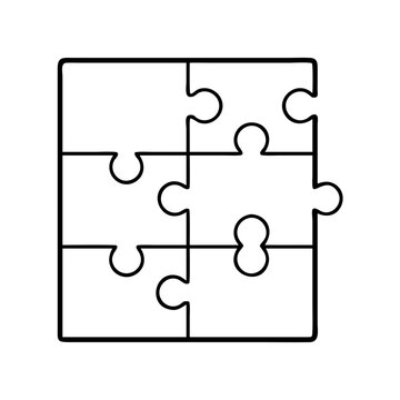 recommend clip art: puzzle board icon, puzzle board line art - simple line art of puzzle board, perfect for puzzle board logos and icons