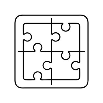 recommend clip art: puzzle board icon, puzzle board line art - simple line art of puzzle board, perfect for puzzle board logos and icons