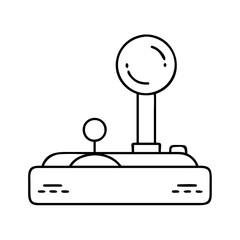 retro joystick icon, retro joystick line art - simple line art of retro joystick, perfect for retro joystick logos and icons