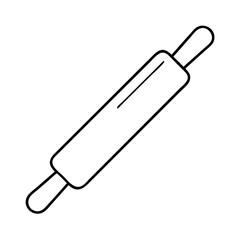 rolling pin icon, rolling pin line art - simple line art of rolling pin, perfect for rolling pin logos and icons