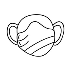 safety mask icon, safety mask line art - simple line art of safety mask, perfect for safety mask logos and icons