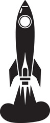 Beautiful Black Rocket Vector Silhouette Art This Is An Editable And Printable Vector Eps File
