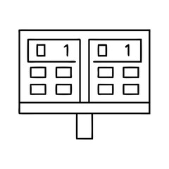 scoreboard icon, scoreboard line art - simple line art of scoreboard, perfect for scoreboard logos and icons