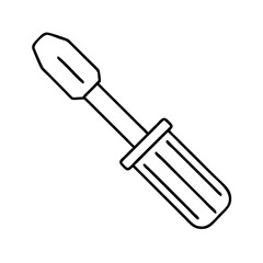 screwdriver icon, screwdriver line art - simple line art of screwdriver, perfect for screwdriver logos and icons