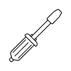 screwdriver icon, screwdriver line art - simple line art of screwdriver, perfect for screwdriver logos and icons