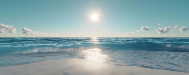 Obraz premium Serene Ocean Shore at Sunset