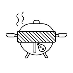 side burner on grill icon, side burner on grill line art - simple line art of side burner on grill, perfect for side burner on grill logos and icons