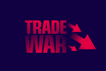 global economy decline trade war concept background