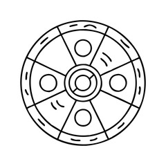 Obraz premium spinner wheel icon, spinner wheel line art - simple line art of spinner wheel, perfect for spinner wheel logos and icons