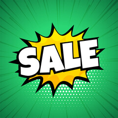 retro style comic sale background for business marketing