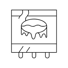 stencil for painting icon, stencil for painting line art - simple line art of stencil for painting, perfect for stencil for painting logos and icons