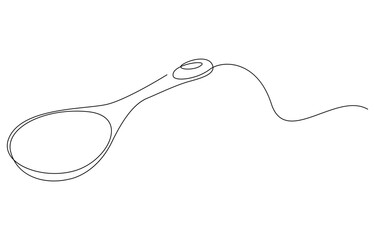 Wooden Spoons continuous one line drawing