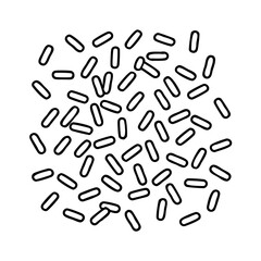 sugar sprinkles icon, sugar sprinkles line art - simple line art of sugar sprinkles, perfect for sugar sprinkles logos and icons