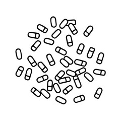 sugar sprinkles icon, sugar sprinkles line art - simple line art of sugar sprinkles, perfect for sugar sprinkles logos and icons